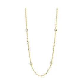 14KT Yellow Gold & Diamond Stunning Neckwear Necklace  - 3/4 ctw