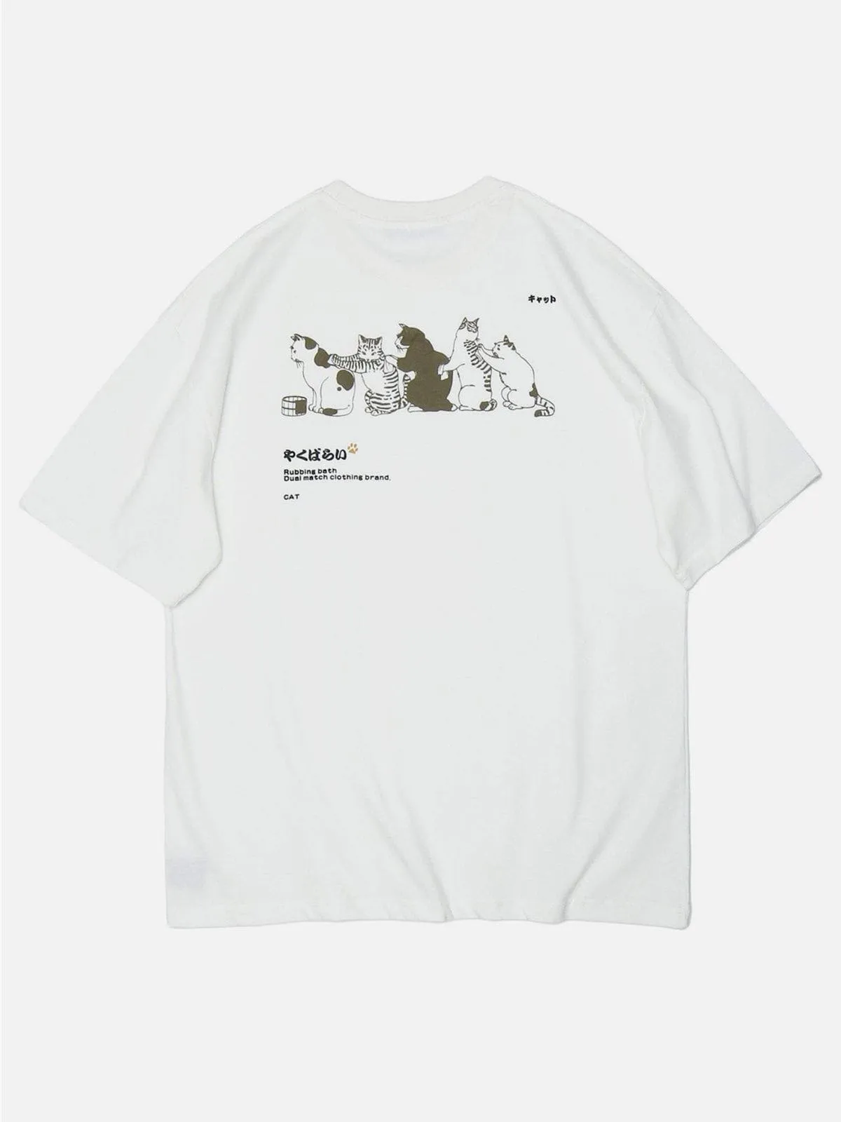 AlanBalen® - "Queue" Cat Graphic Oversized Tee