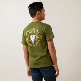 Ariat Boy's Bison Skull Tee