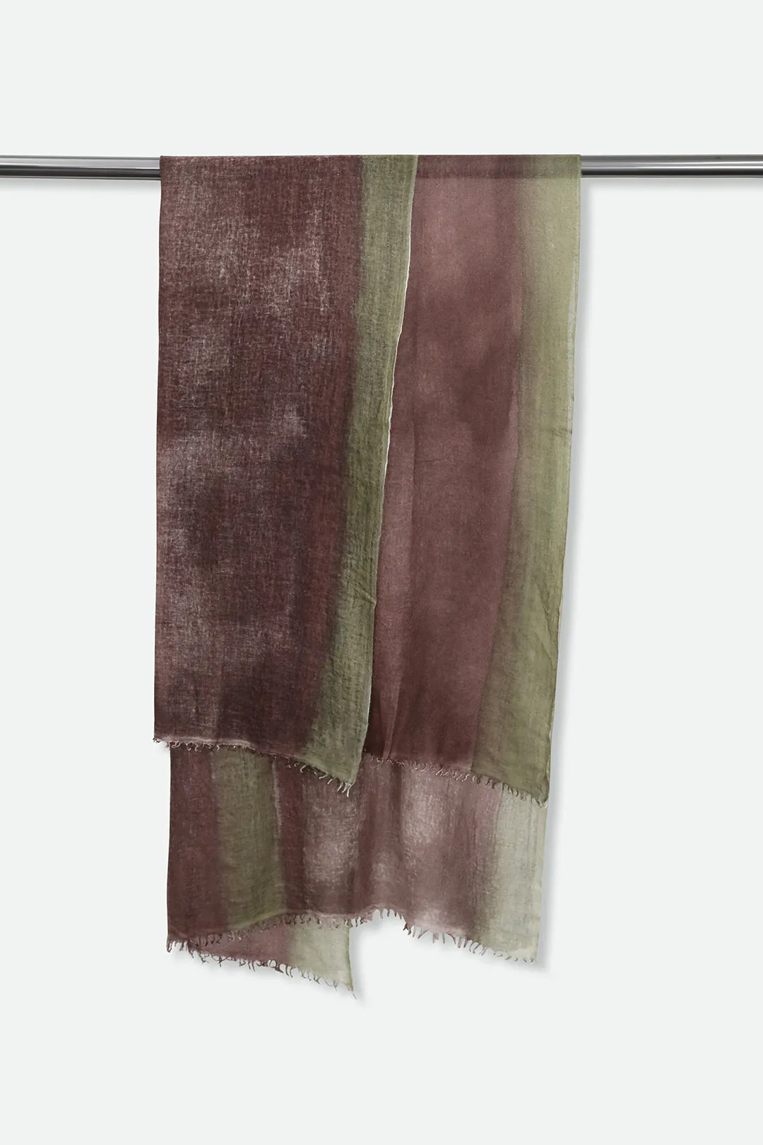 ARMY BRONZED SCARF IN HAND DYED CASHMERE