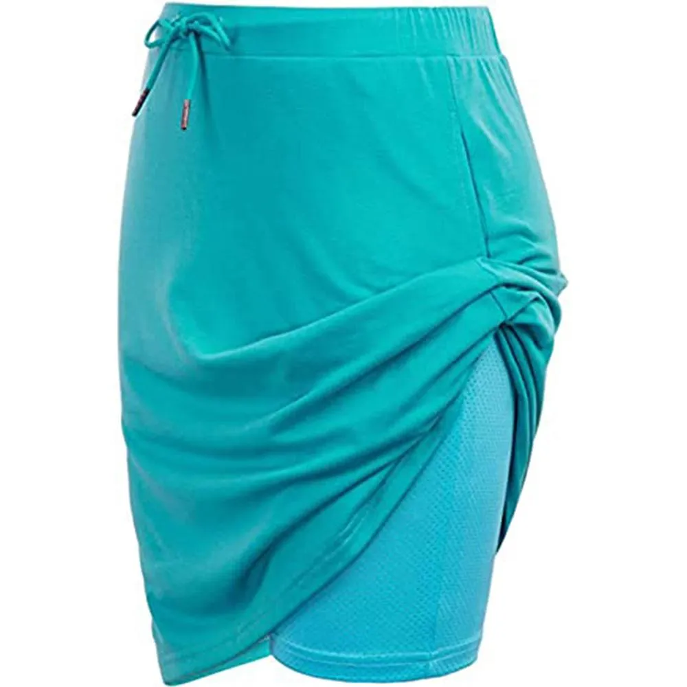 Best Sell Two Tiers Drawstring Waist Pocket Detail Skirt Shorts