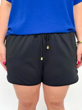 Black Drawstring Shorts