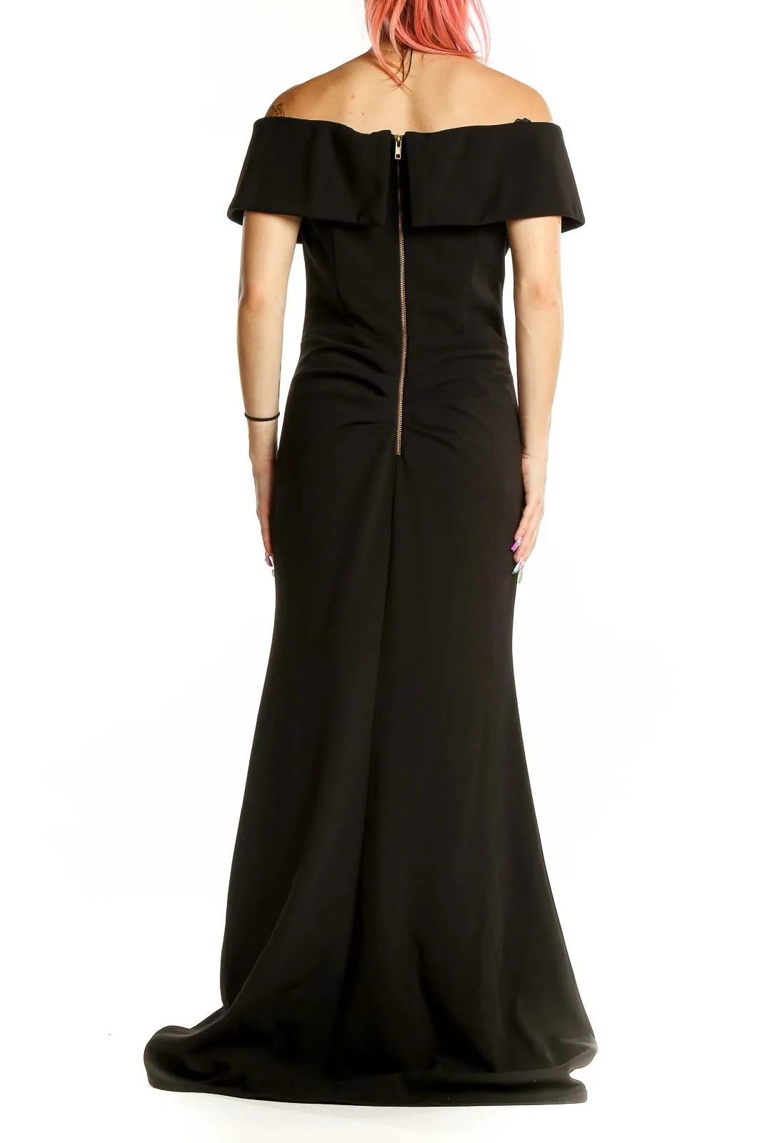 Black Off-Shoulder Mermaid Evening Gown