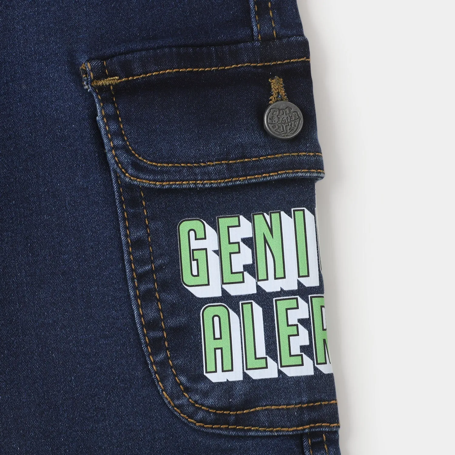 Boys Denim Pant Genius Alert - Mid Blue