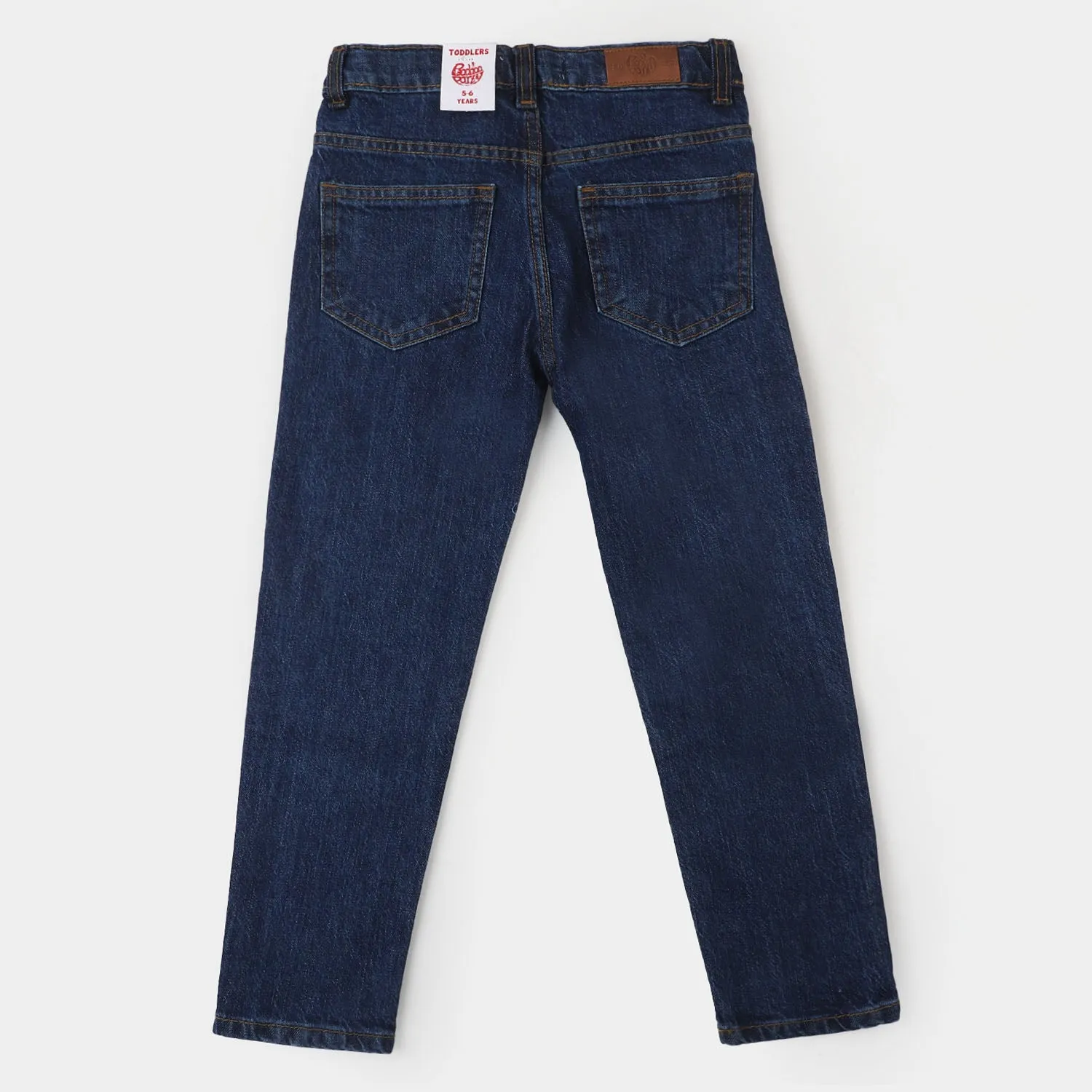 Boys Denim Stretch Pant Dino Run - Mid Blue