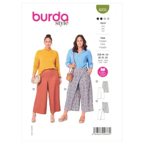 Burda Pattern 6035 Plus Size Skirt/Pants