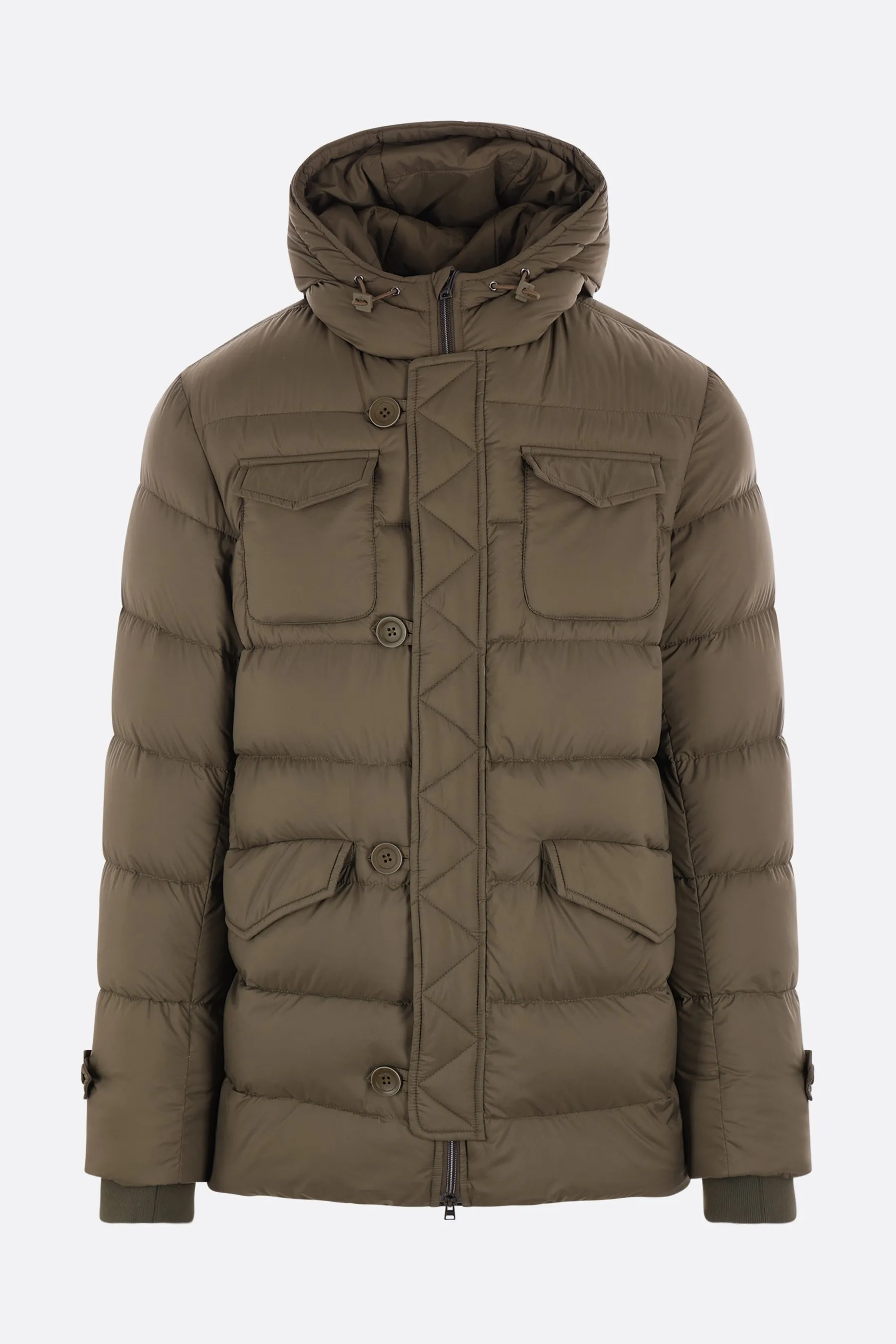 Classic Hooded Nylon Down Jacket