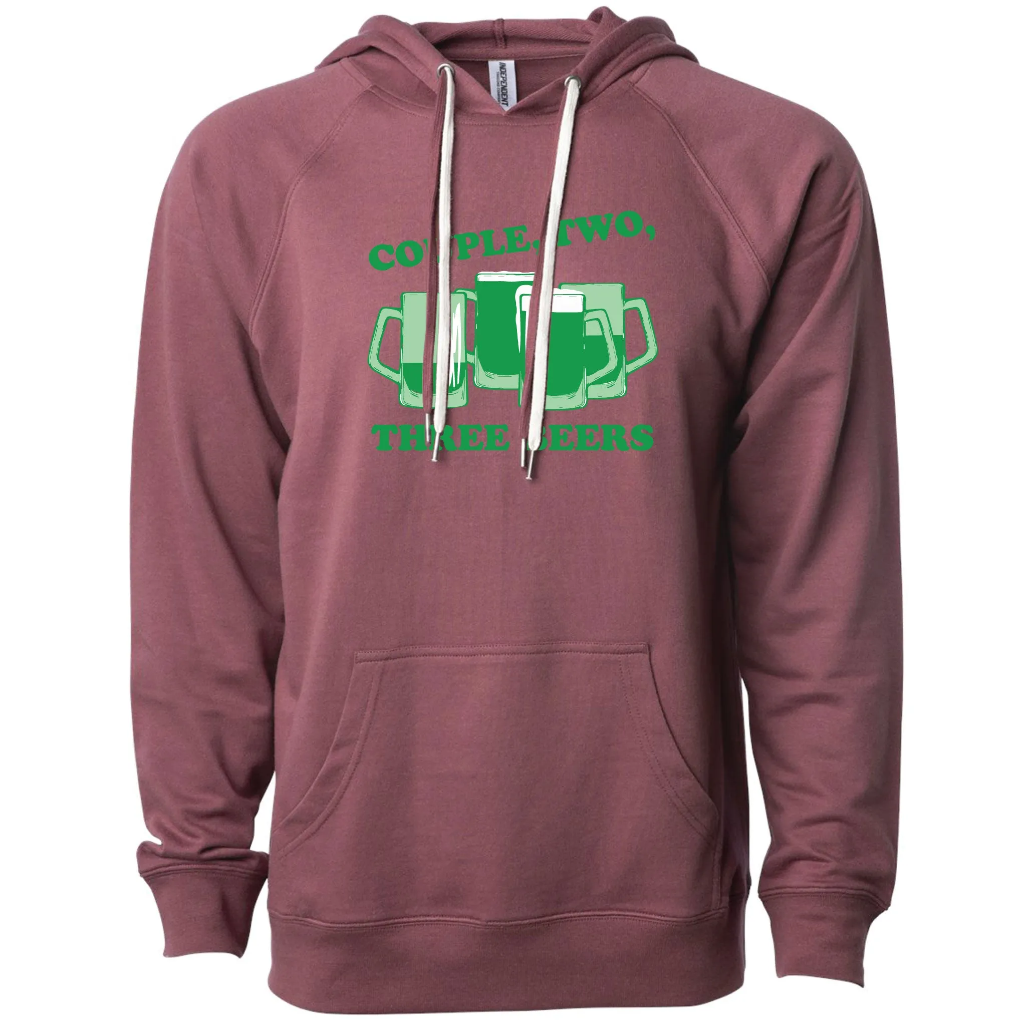 Couple, Two, Three Green Beers Minnesota Lightweight Hoodie