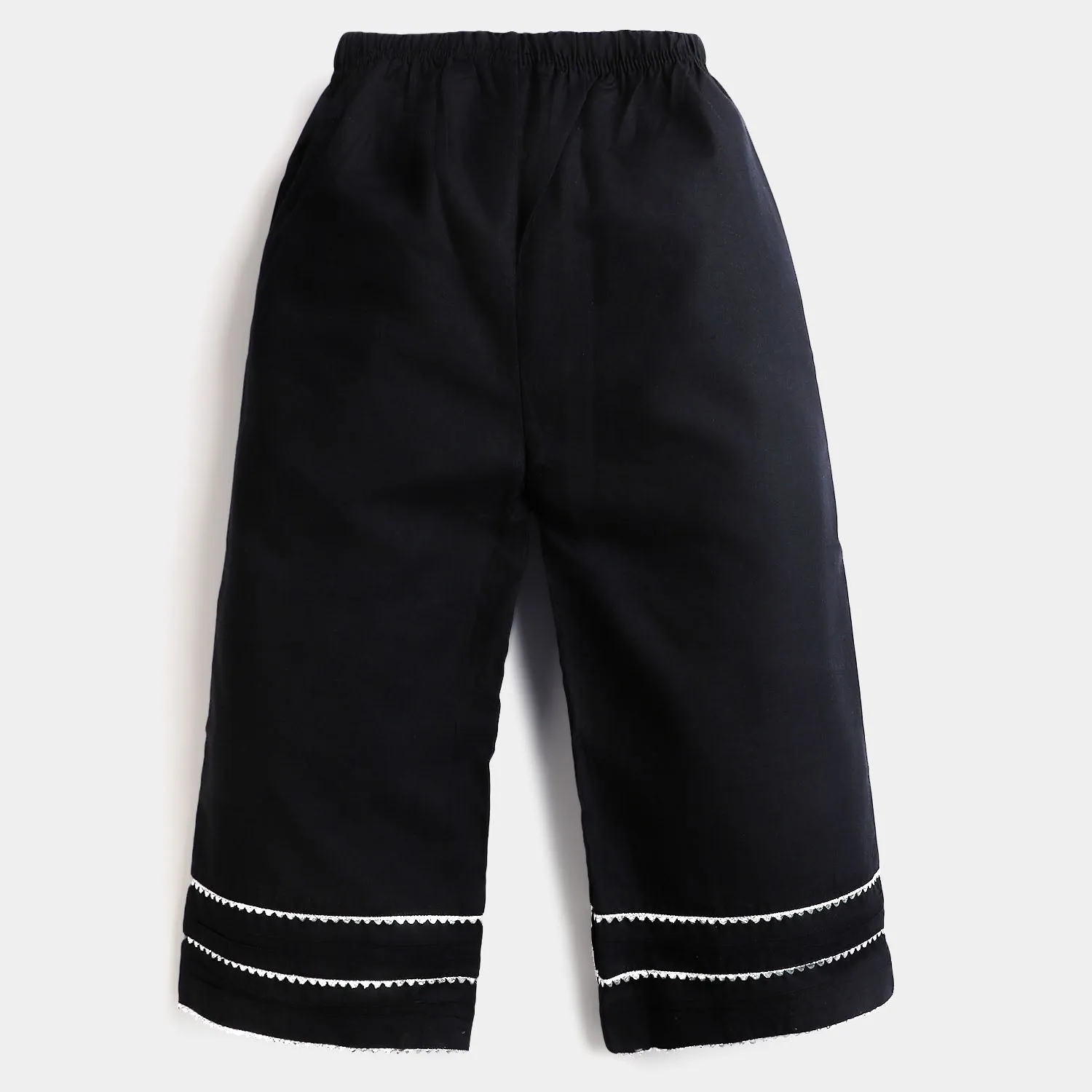 Girls Cotton Culottes Pant -BLACK