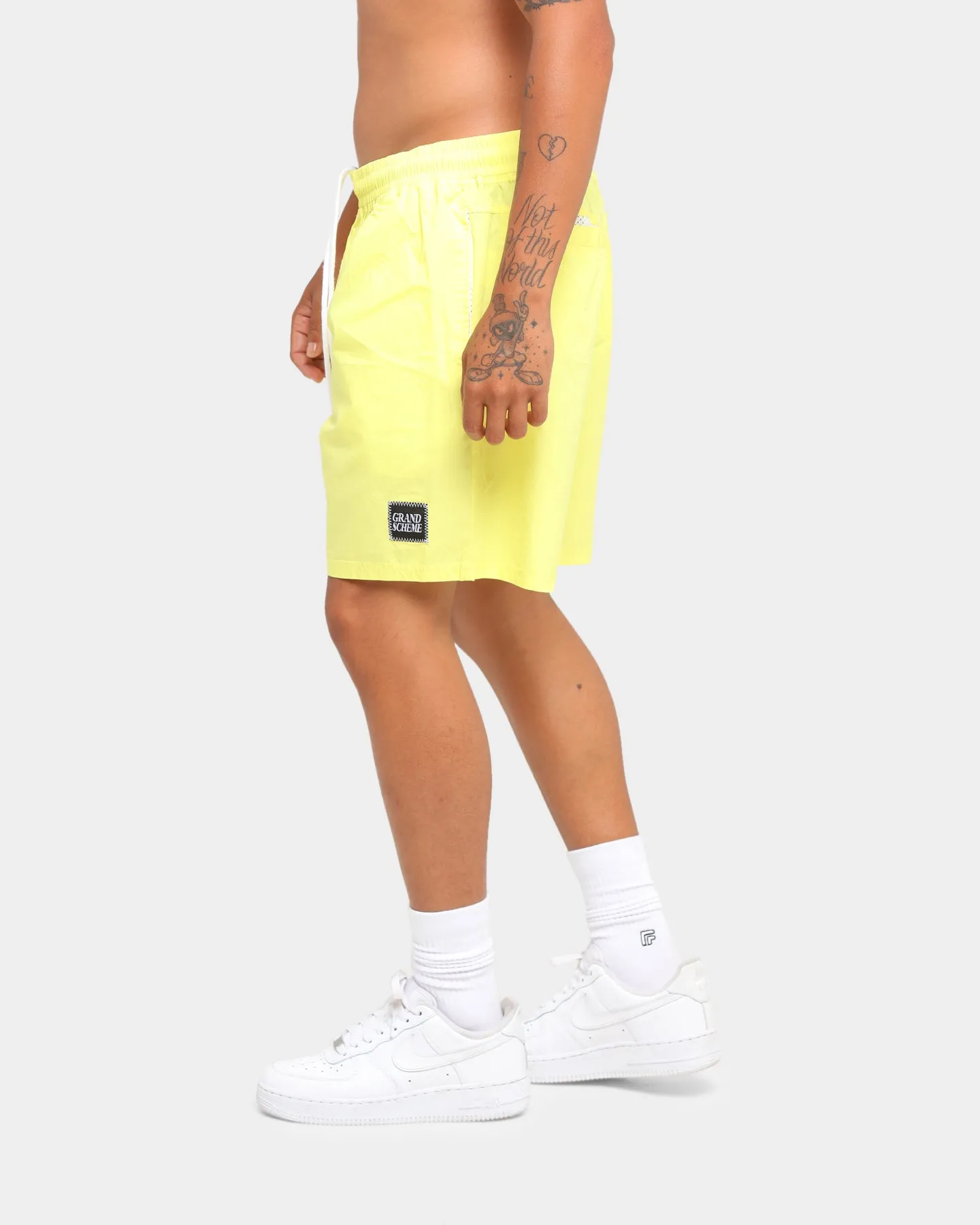 Grand Scheme Wobbly Swim Shorts Yellow