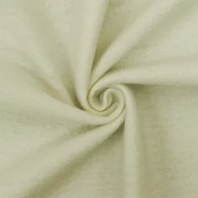 Ivory Solid Wool Poly Double Brushed Jacketing Knit Fabric