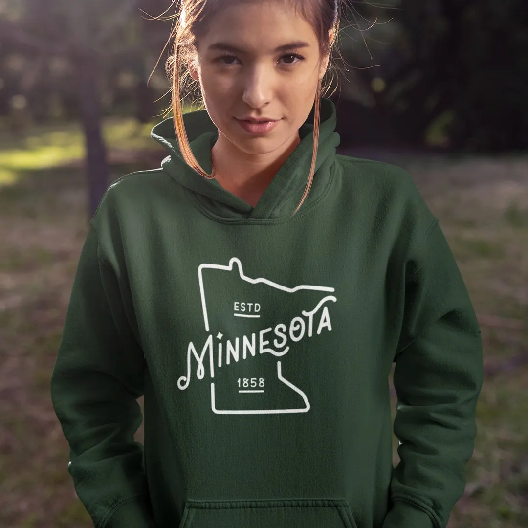 MN Outline Unisex Lightweight Hoodie