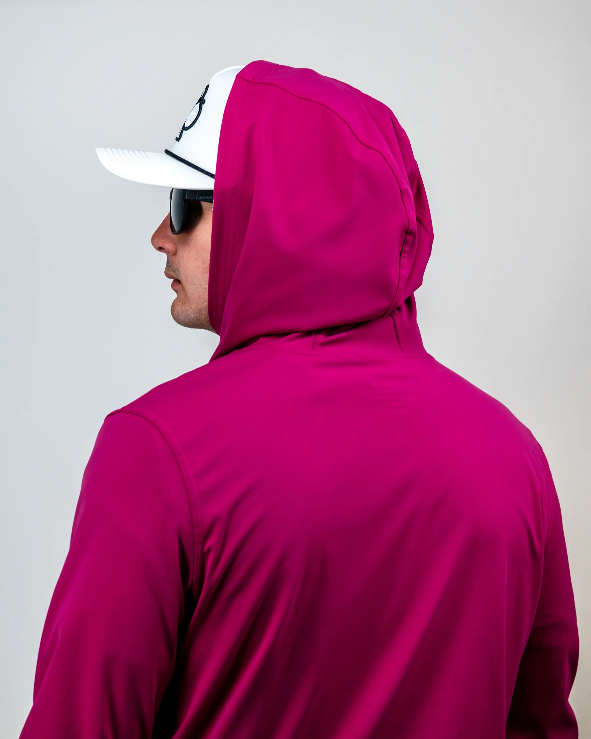 Performance Golf Hoodie - Dark Fuchsia Splatter