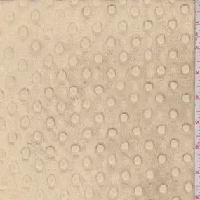 Sandy Beige Minky Dot Faux Fur Knit Fabric