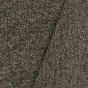 Stone Brown-Black Abstract Jacquard Stretch Wool Blend Knit Fabric