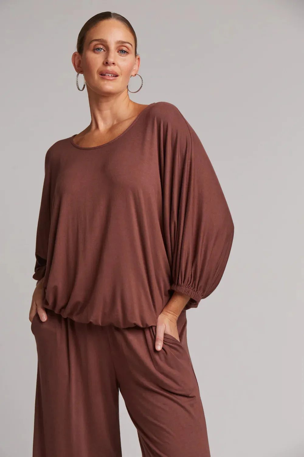 Studio Jersey Relaxed Top / Mocha