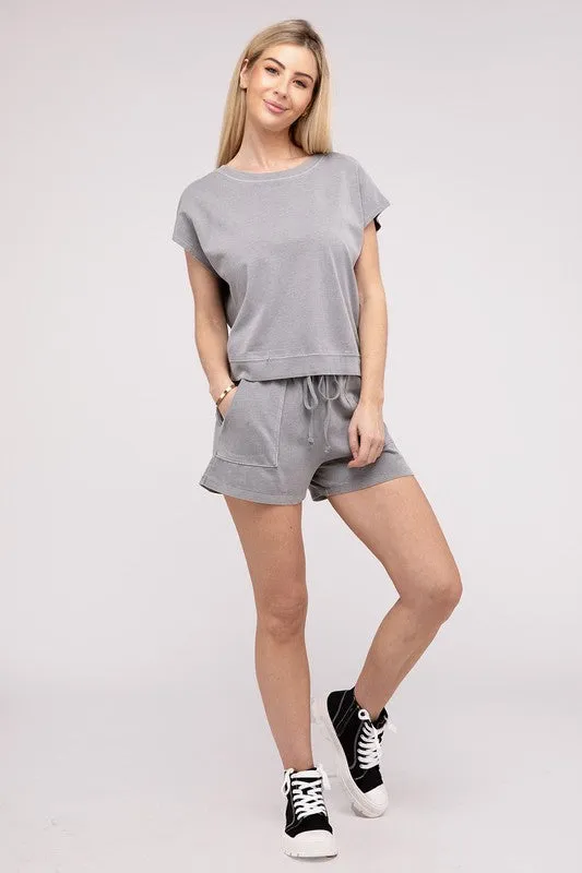 TEEK - Matching Top and Shorts Set