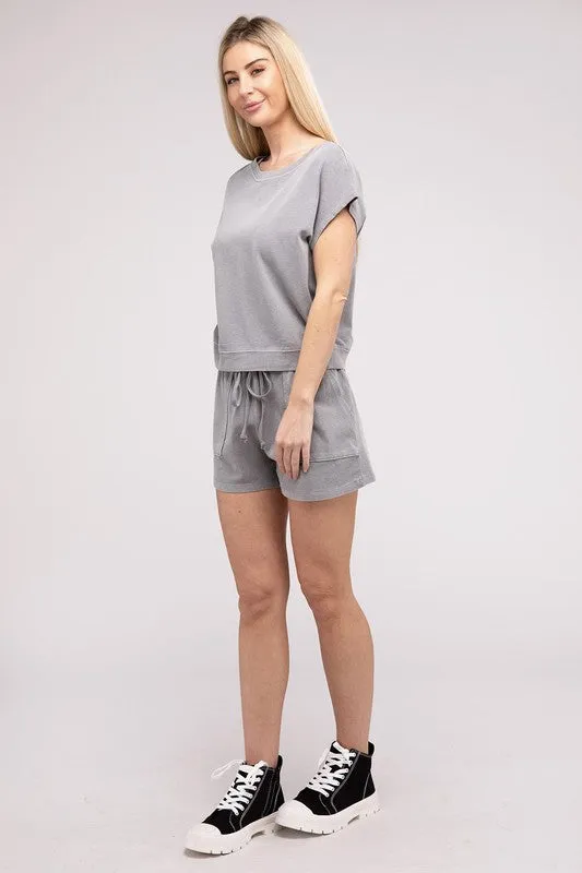 TEEK - Matching Top and Shorts Set