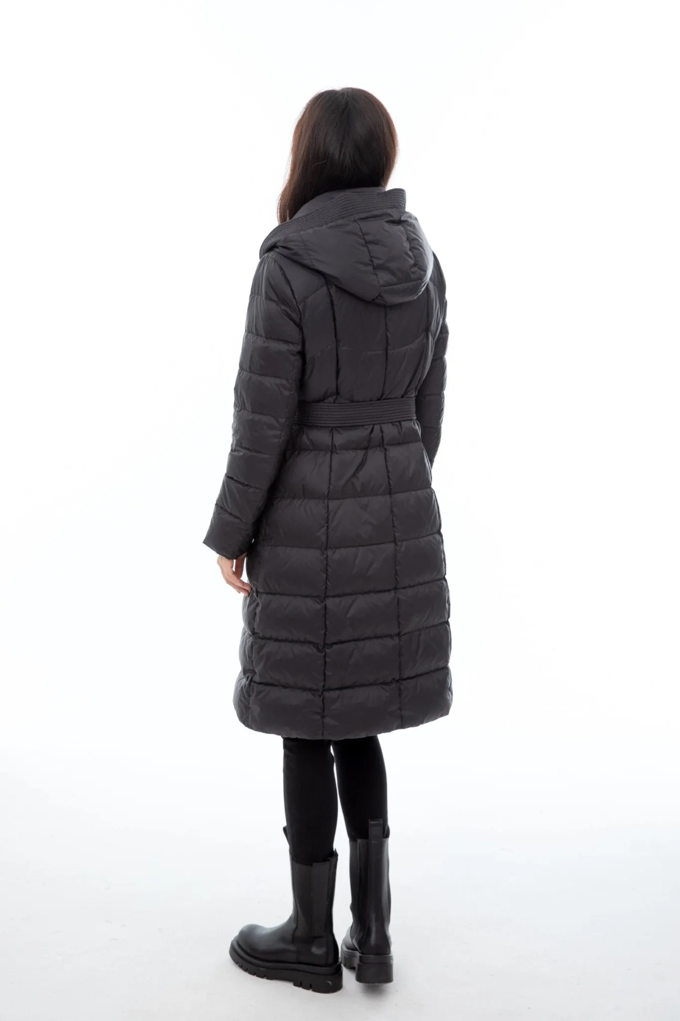 Waisted X-fit Down Jacket with Hood