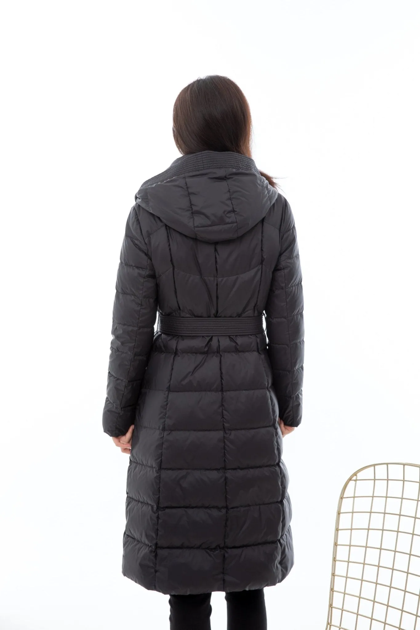 Waisted X-fit Down Jacket with Hood