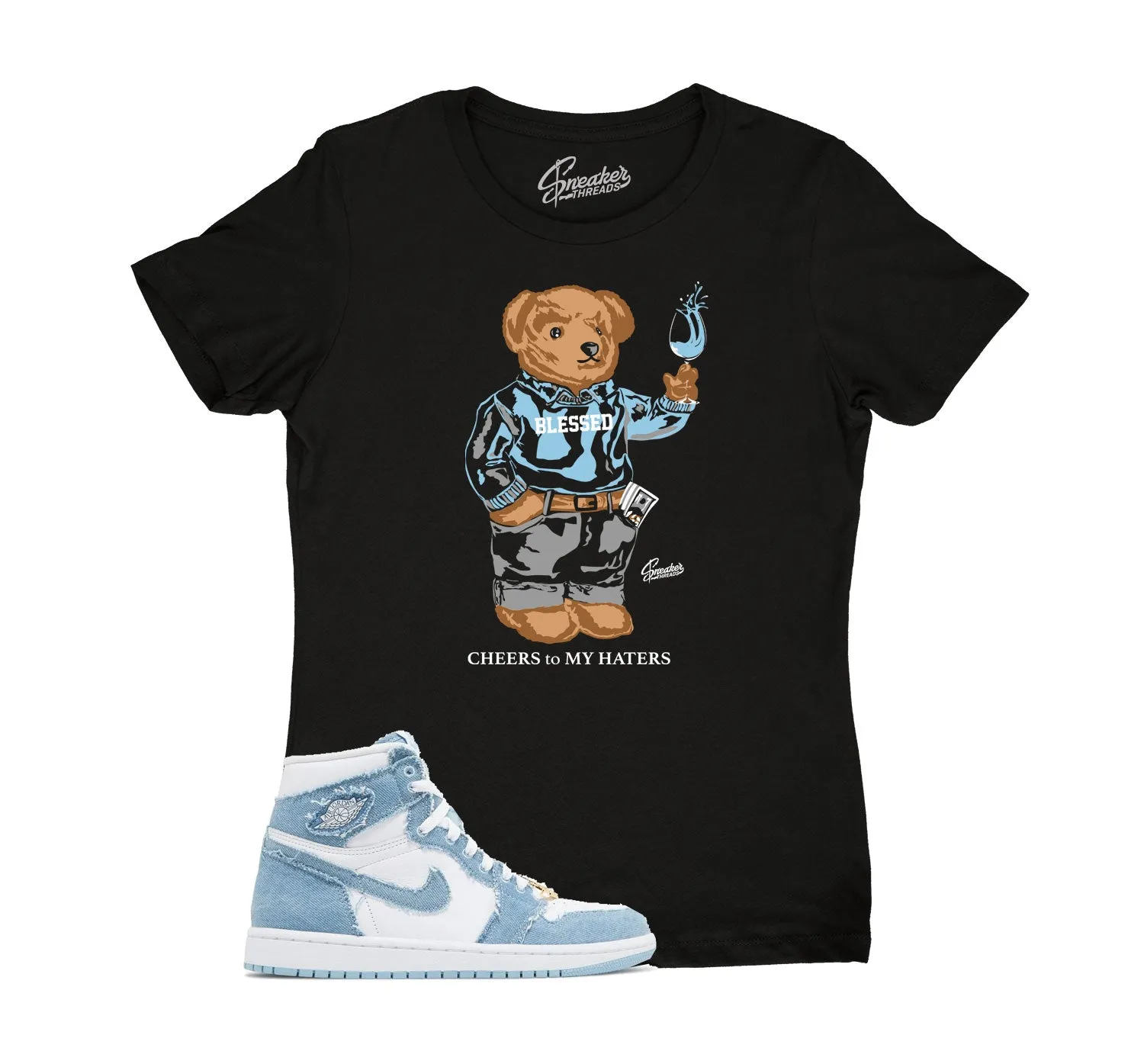 Womens - Denim 1 Cheers Bear Shirt