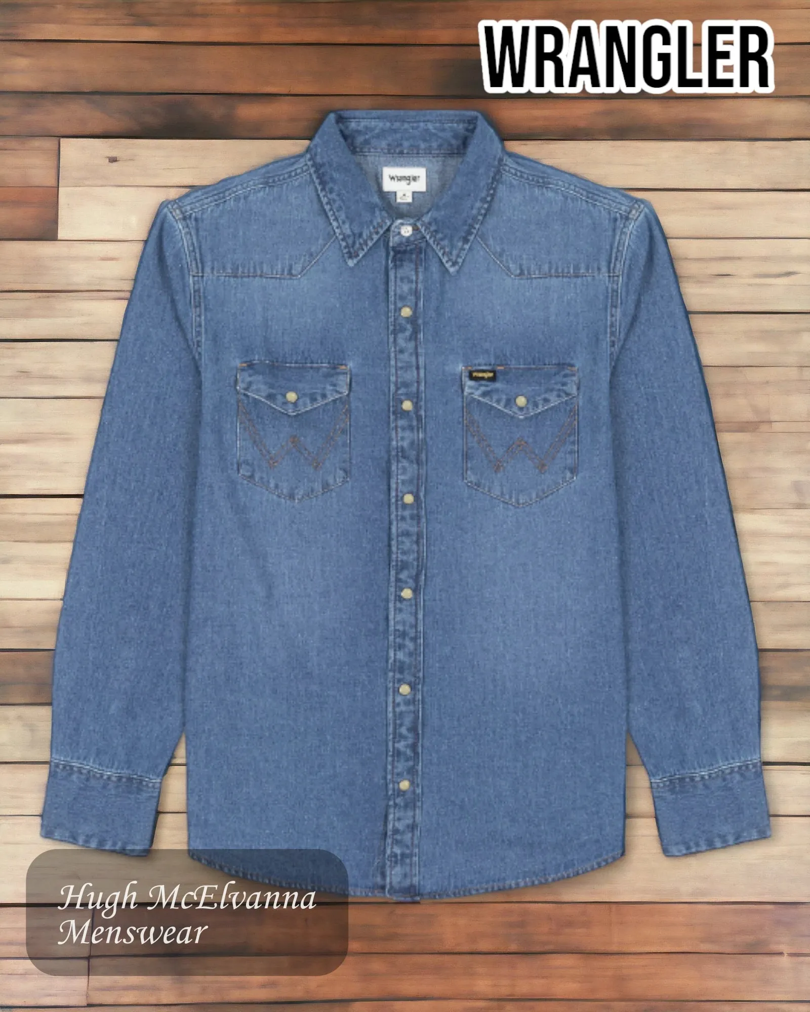 Wrangler Denim Mid Stone Shirt - WRG 27MW