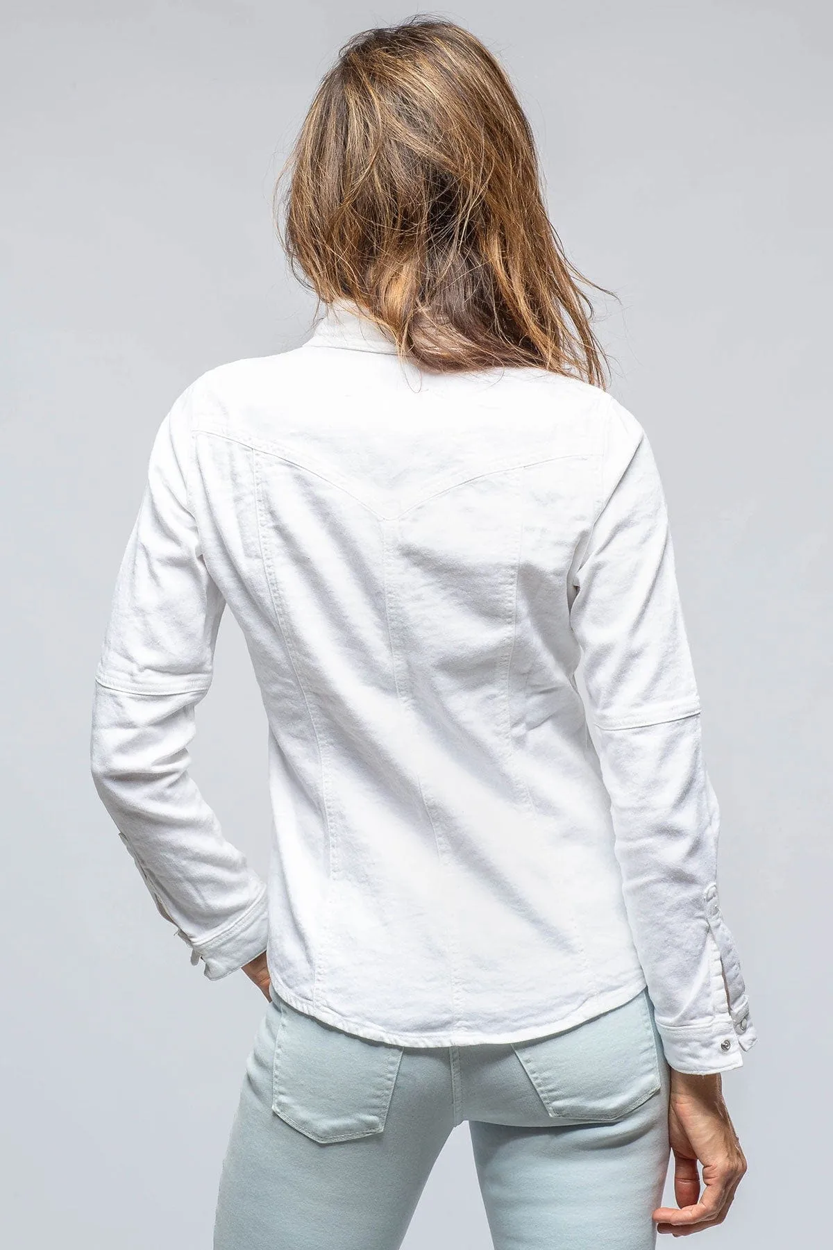 Yarmony Linen Cotton Denim Shirt In White